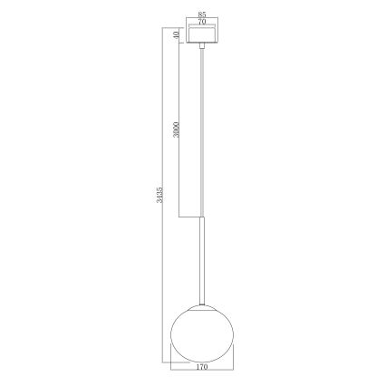 Ondaluce - Kábelcsillár JEWEL 1xE14/10W/230V átm. 17 cm arany/fehér