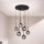 Ondaluce - Kábeles csillár JEWEL 8×E14/10W/230V, Ø 70 cm, fekete/füstös fekete