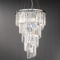 Ondaluce - Kristálycsillár kábelen ALEXANDER 10xE14/10W/230V átm. 50 cm fényes króm