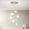 Ondaluce - LED csillár kábelen SANTOS LED/48W/230V átm. 45 cm arany/fehér
