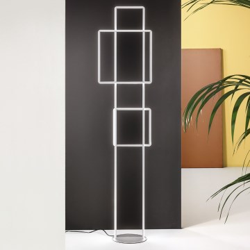 Ondaluce - LED dimmelhető állólámpa DOWEL LED/77W/230V ezüstszínű
