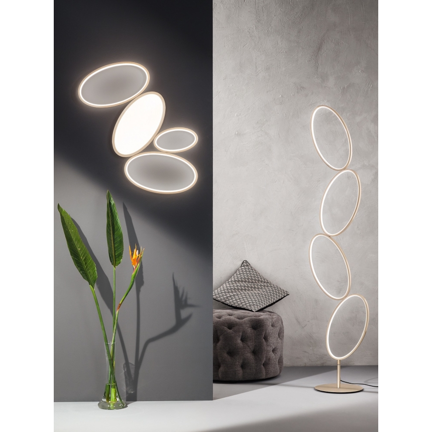 Ondaluce - LED Dimmelhető állólámpa RICE LED/38W/230V 166 cm arany