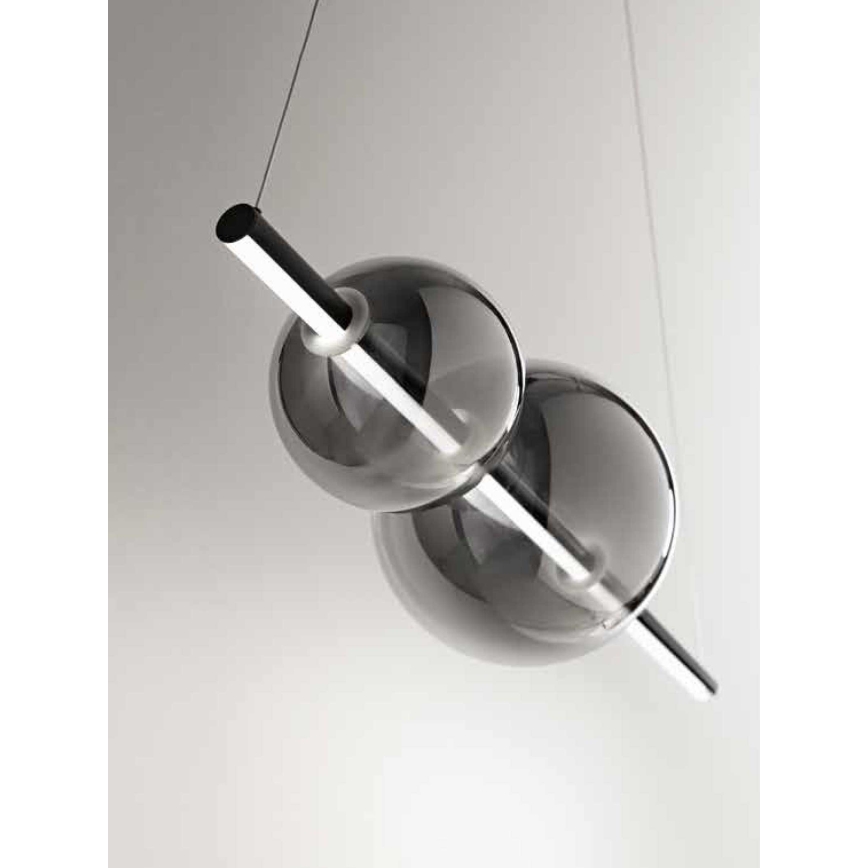 Ondaluce - LED dimmelhető csillár kábellel FUFI LED/40W/230V fekete/füstfekete