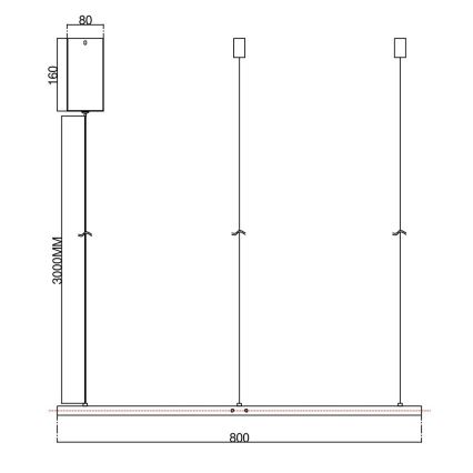 Ondaluce - LED dimmelhető csillár kábellel SOEL LED/38W/230V átm. 80 cm arany