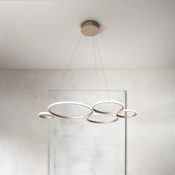Ondaluce - LED dimmelhető kábelen függő csillár POIS LED/60W/230V aranyszínű