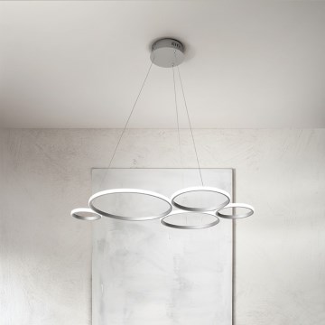 Ondaluce - LED dimmelhető kábeles csillár POIS LED/60W/230V ezüstszínű