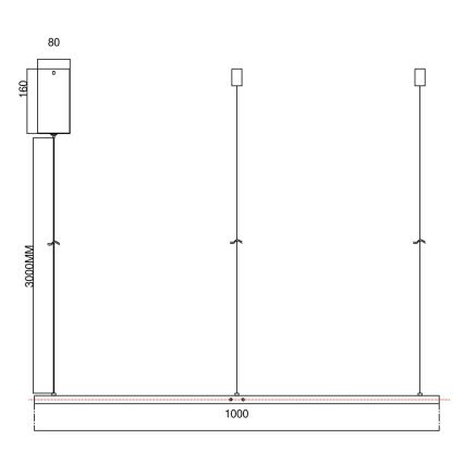 Ondaluce - LED dimmelhető kábeles csillár SOEL LED/47W/230V Ø 100 cm arany