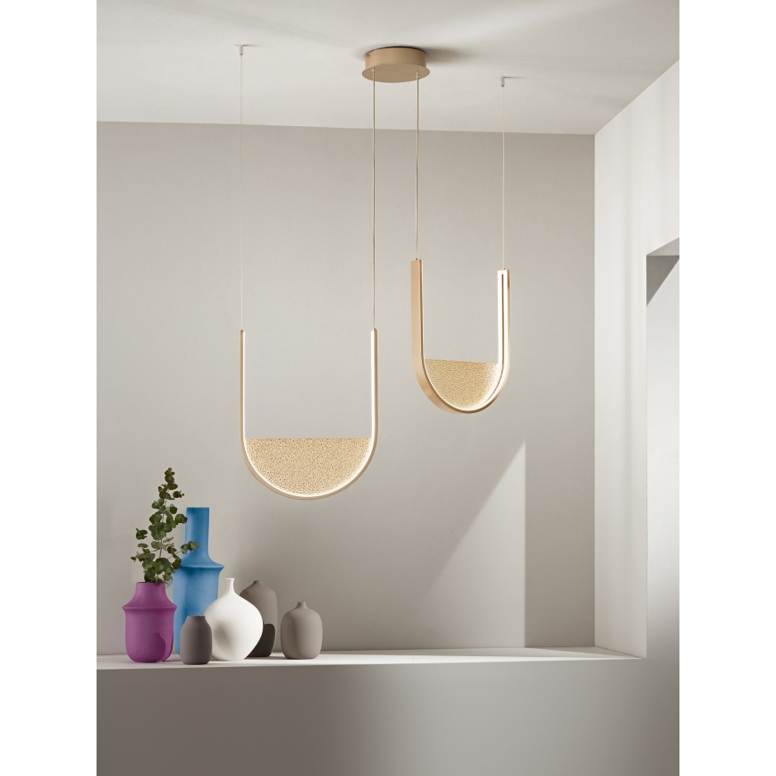 Ondaluce - LED dimmelhető kábeles függeszték LOTUS LED/55W/230V arany