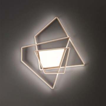 Ondaluce - LED dimmelhető mennyezeti lámpa GALAXY LED/90W/230V 71x84 cm arany