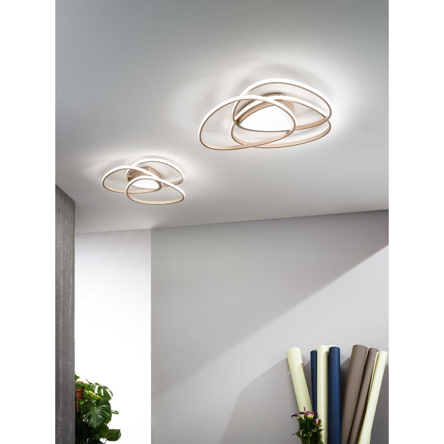 Ondaluce - LED dimmelhető mennyezeti lámpatest ROSE LED/70W/230V 63x67 cm aranyszínű