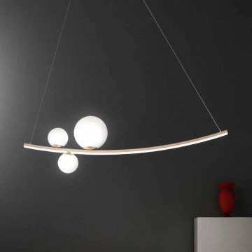 Ondaluce - LED dimmelhető zsinóros csillár ALTALENA LED/48W/230V arany