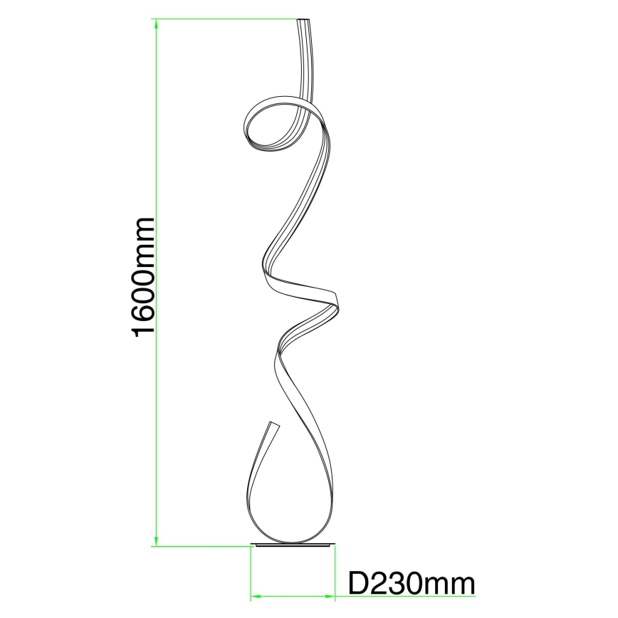Ondaluce - LED fényerőszabályozható állólámpa LUMEN LED/30W/230V ezüstszínű