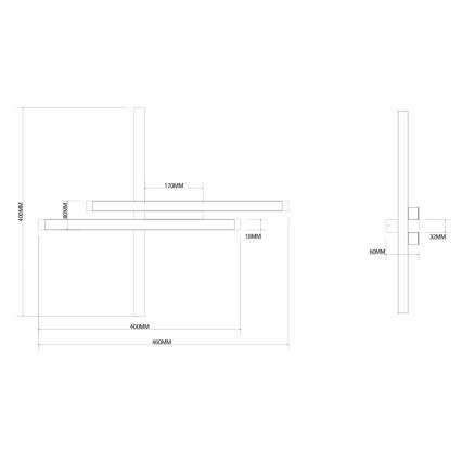 Ondaluce - LED fényerőszabályozható fali lámpatest MOVIDA LED/20W/230V arany