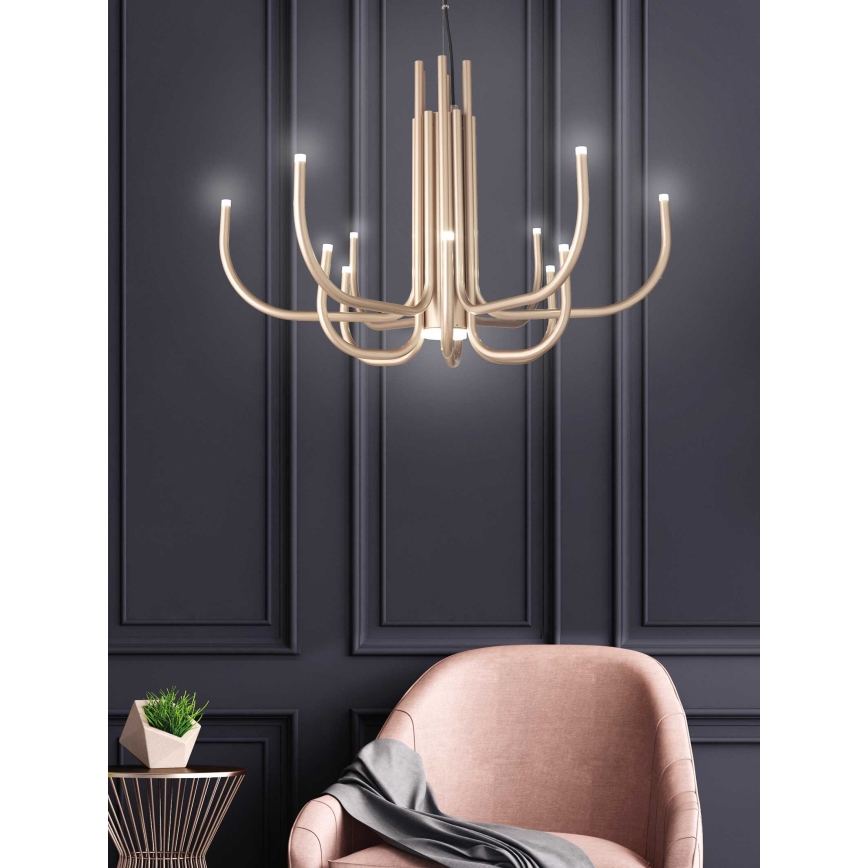 Ondaluce - LED fényerőszabályozható kábeles csillár NOUVEAU LED/35W/230V Ø 78 cm aranyszínű