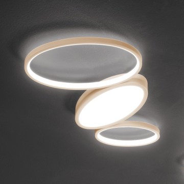 Ondaluce - LED fényerőszabályozható mennyezeti lámpa RICE LED/25W/230V 38x63 cm aranyszínű
