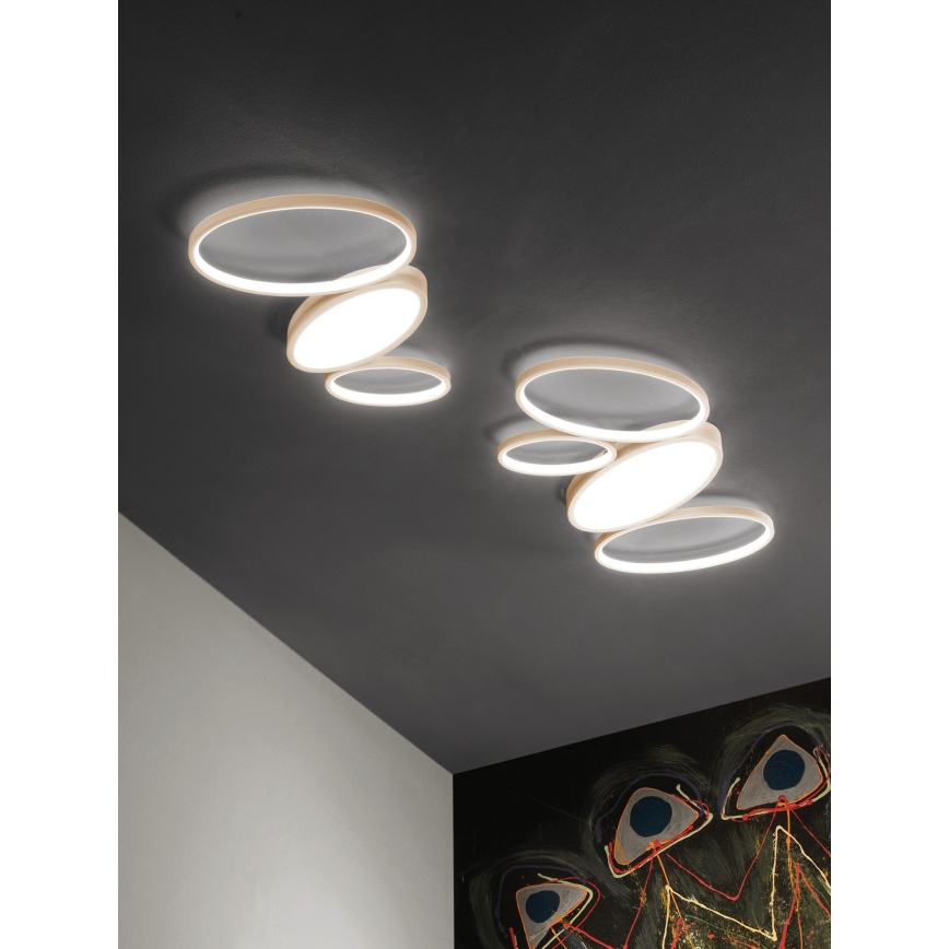 Ondaluce - LED fényerőszabályozható mennyezeti lámpa RICE LED/25W/230V 38x63 cm aranyszínű