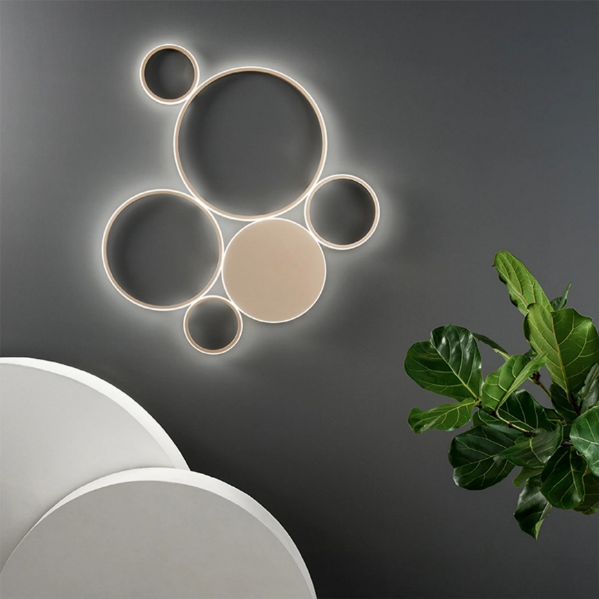 Ondaluce - LED fényerőszabályozható mennyezeti lámpatest POIS LED/68W/230V aranyszínű