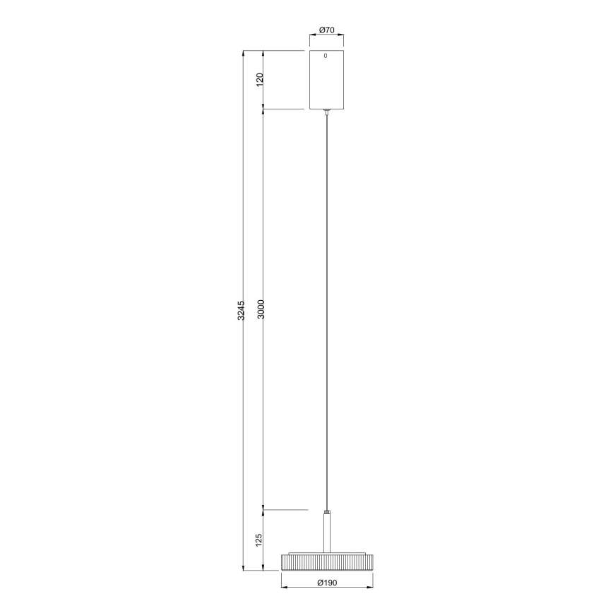 Ondaluce - LED kábeles függeszték NINA LED/20W/230V Ø 19 cm fekete