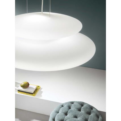 Ondaluce - PAGODA kábeles csillár 3xE27/15W/230V + 2xE27/15W Ø 50 cm fehér