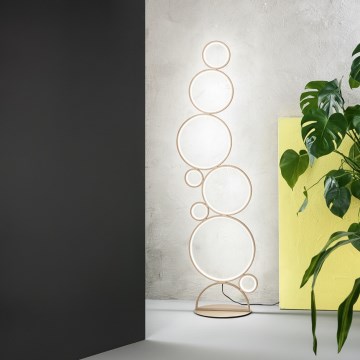 Ondaluce - POIS dimmelhető LED állólámpa 52W/230V arany