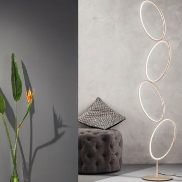 Ondaluce - RICE LED dimmelhető állólámpa, 38W/230V, arany