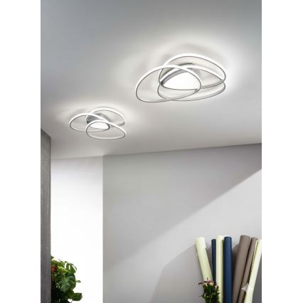 Ondaluce - ROSE LED dimmelhető mennyezeti lámpatest LED/60W/230V 50x54 cm ezüst