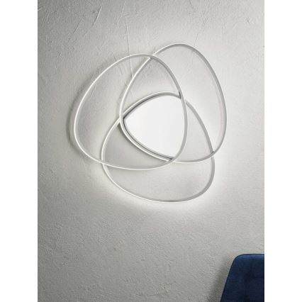 Ondaluce - ROSE LED dimmelhető mennyezeti lámpatest LED/60W/230V 50x54 cm ezüst