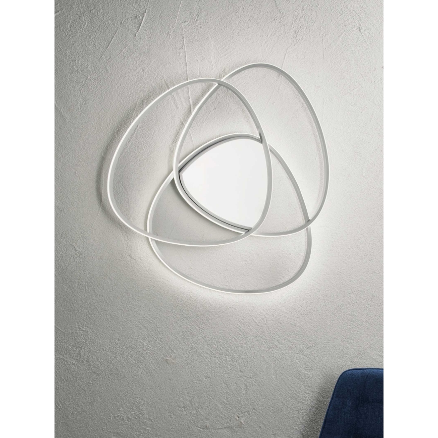 Ondaluce - ROSE LED dimmelhető mennyezeti lámpatest LED/60W/230V 50x54 cm ezüst