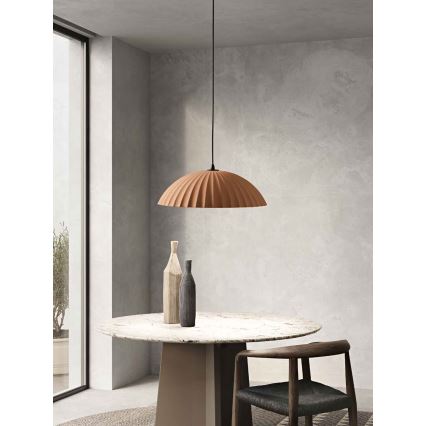 Ondaluce - RUSTIC zsinóros csillár 1xE27/15W/230V átm. 50 cm beton/barna
