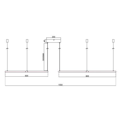 Ondaluce - SOEL LED fényerőszabályozható függeszték kábellel LED/28W/230V + LED/38W 3000/4000K átm. 80/60 cm fehér