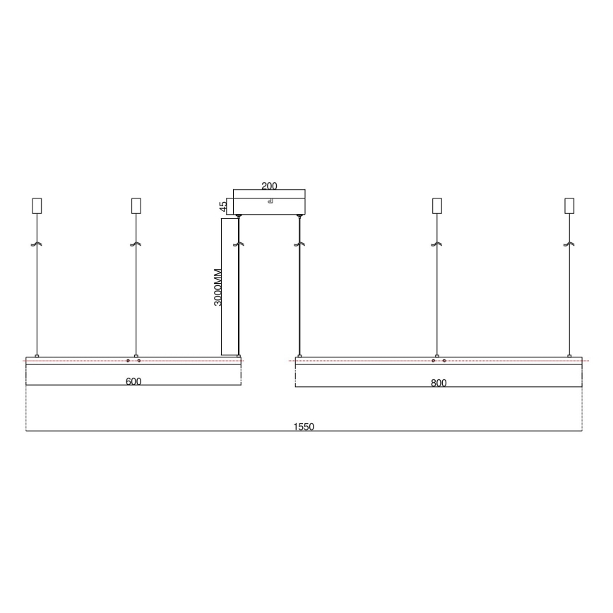 Ondaluce - SOEL LED fényerőszabályozható függeszték kábellel LED/28W/230V + LED/38W 3000/4000K átm. 80/60 cm fehér