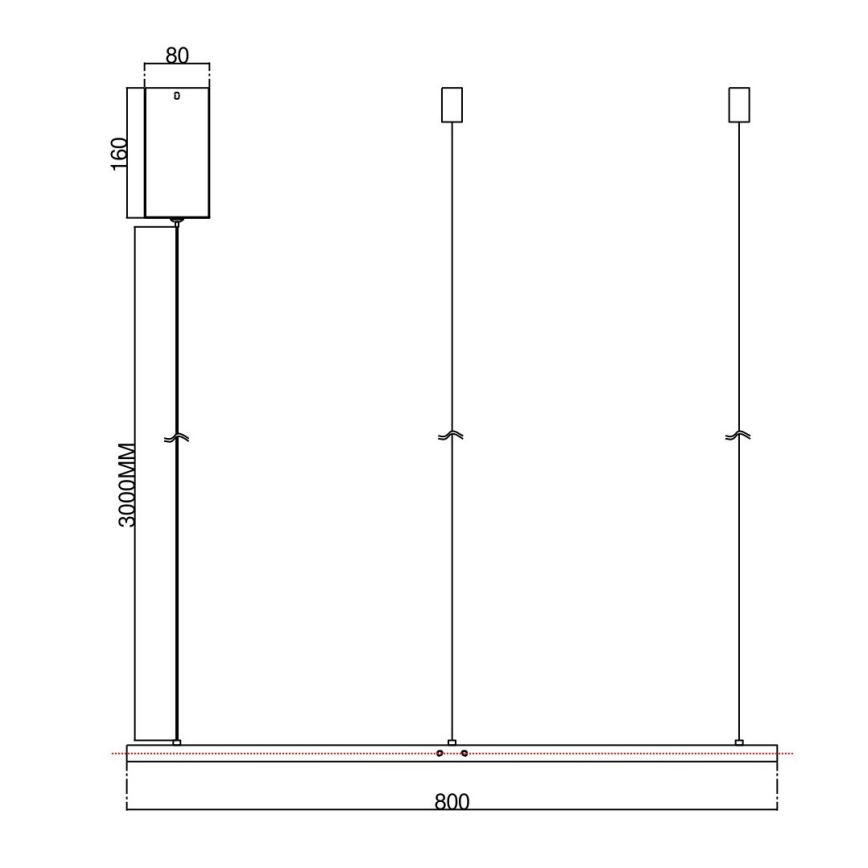Ondaluce - LED fényerőszabályozható kábelre szerelt függeszték SOEL LED/38W/230V 3000/4000K átm. 80 cm fehér