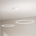 Ondaluce - SOEL LED fényerőszabályozható függeszték kábellel LED/28W/230V + LED/38W 3000/4000K átm. 80/60 cm fehér