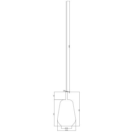 Ondaluce - THELMA kábeles függeszték 1xE27/15W/230V, átmérő 19 cm, arany/átlátszó