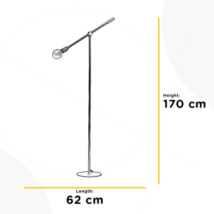 ONLI - Állólámpa ASTE 1xE27/15W/230V fekete/arany