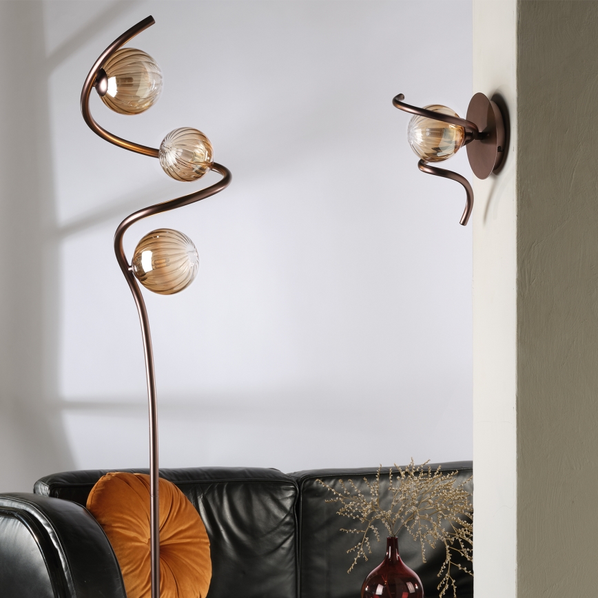 ONLI - Állólámpa FRIDA 3xG9/10W/230V réz