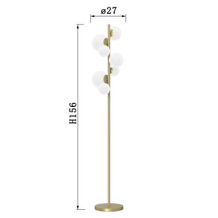 ONLI - Állólámpa PALOMA 7xG9/10W/230V arany