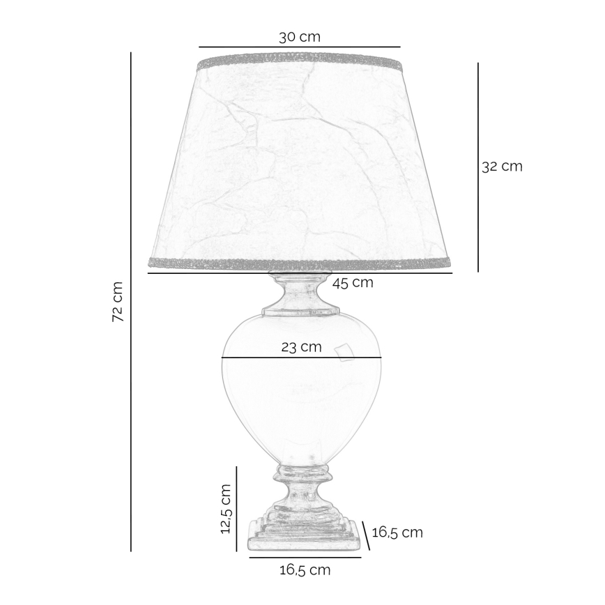 ONLI - Asztali lámpa AMADEUS 1xE27/15W/230V 72 cm fekete/arany