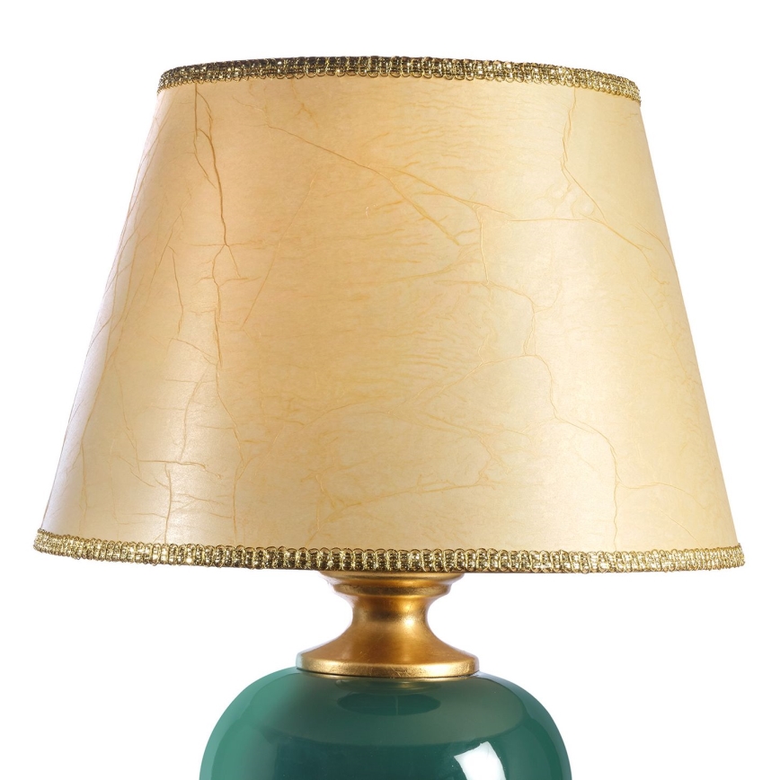 ONLI - Asztali lámpa AMADEUS 1xE27/15W/230V 72 cm zöld/arany