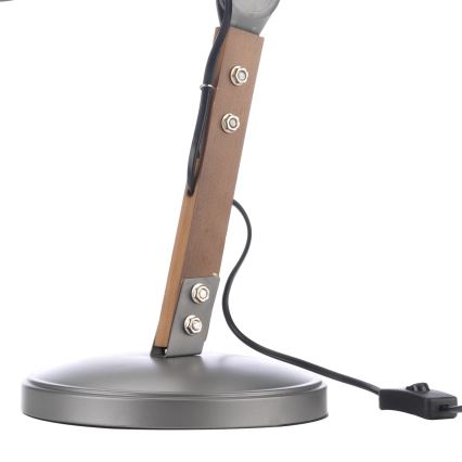 ONLI - Asztali lámpa ARCHITETTO 1xE27/22W/230V 62 cm szürke/barna