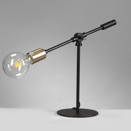 ONLI - Asztali lámpa ASTE 1xE27/15W/230V 45 cm fekete/arany