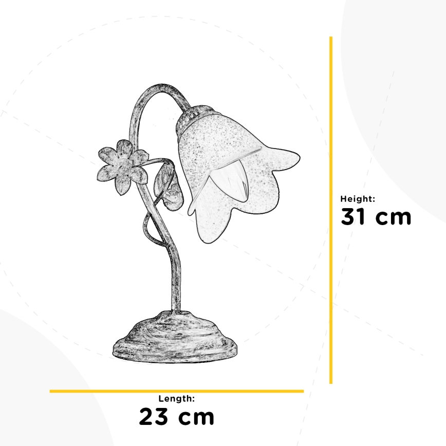 ONLI - Asztali lámpa BOTTON DORO 1xE14/6W/230V