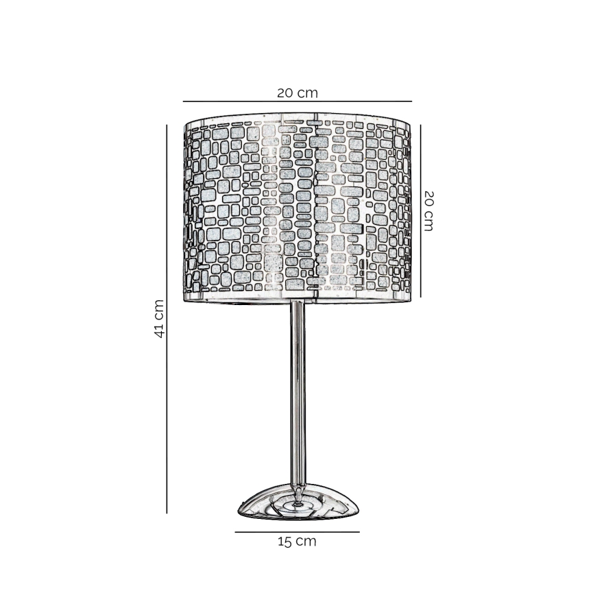 ONLI - Asztali lámpa BRUCE 1xE27/15W/230V 40 cm matt króm