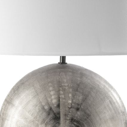 ONLI - Asztali lámpa CERAMICA 1xE27/15W/230V 51 cm ezüst/fehér