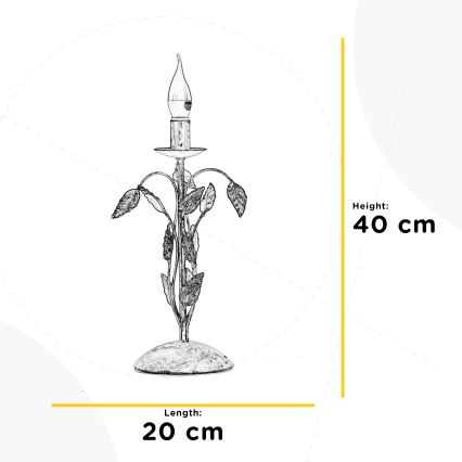 ONLI - Asztali lámpa COLLANA 1xE14/6W/230V 40 cm fehér