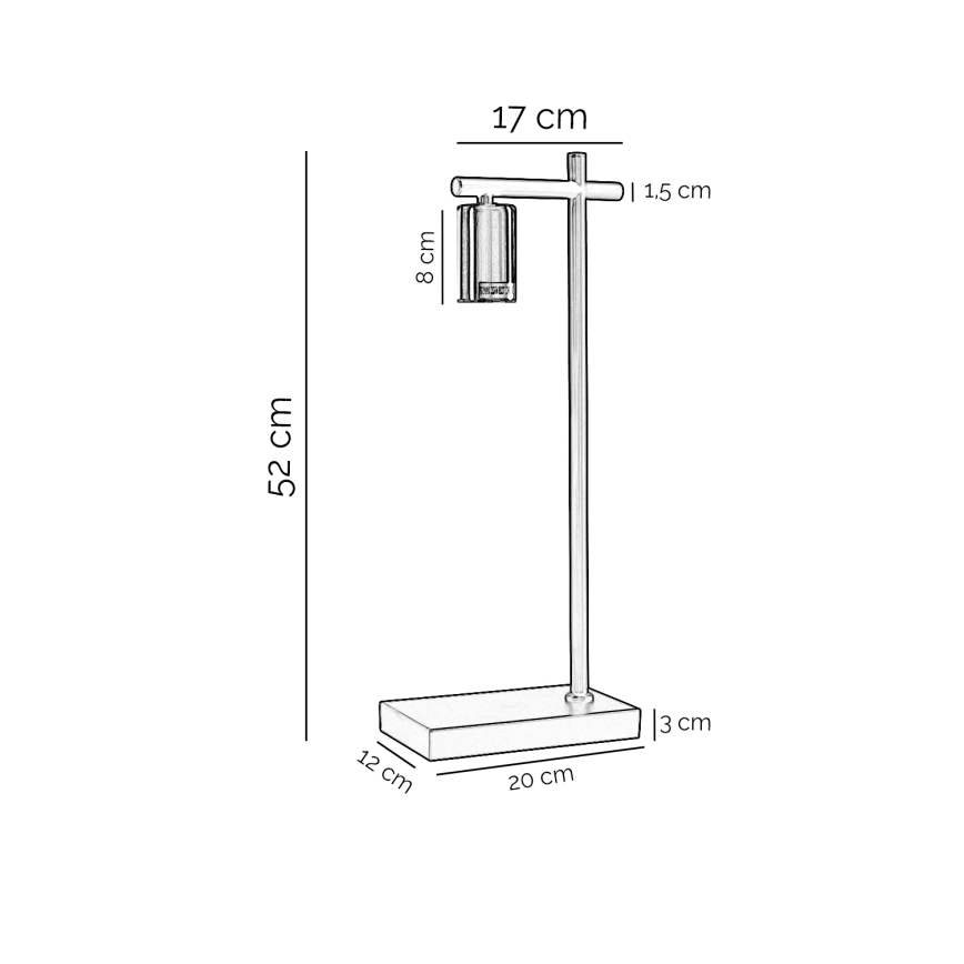ONLI - Asztali lámpa CROSS 1xE27/22W/230V fekete/réz