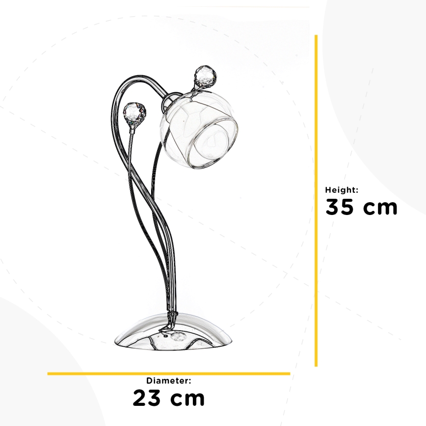 ONLI - Asztali lámpa DIAMANTE 1xE14/6W/230V 35 cm