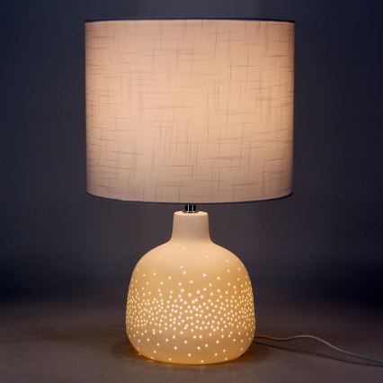 ONLI - Asztali lámpa ELUMA 2xE27/15W/230V 48 cm fehér