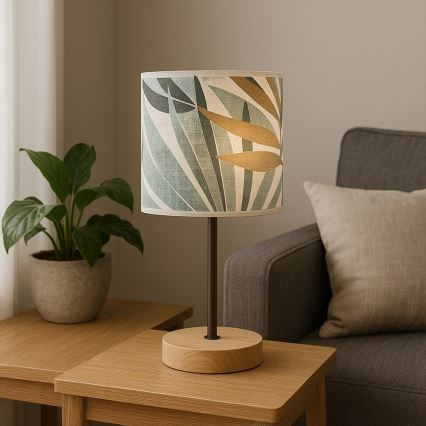 ONLI - Asztali lámpa FLORA 1xE27/22W/230V 28 cm zöld/arany
