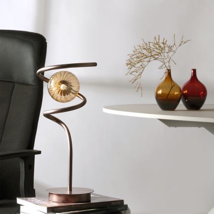 ONLI - Asztali lámpa FRIDA 1xG9/10W/230V 42 cm réz